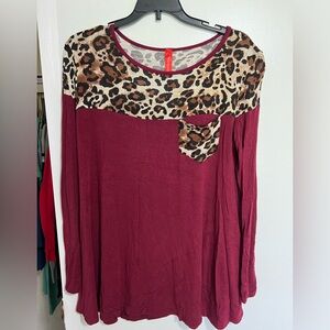 Leopard Print Swing Top